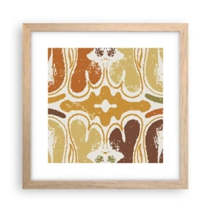 Plakat i ramme af lyst egetræ - Sentimental abstraktion - 30x30 cm