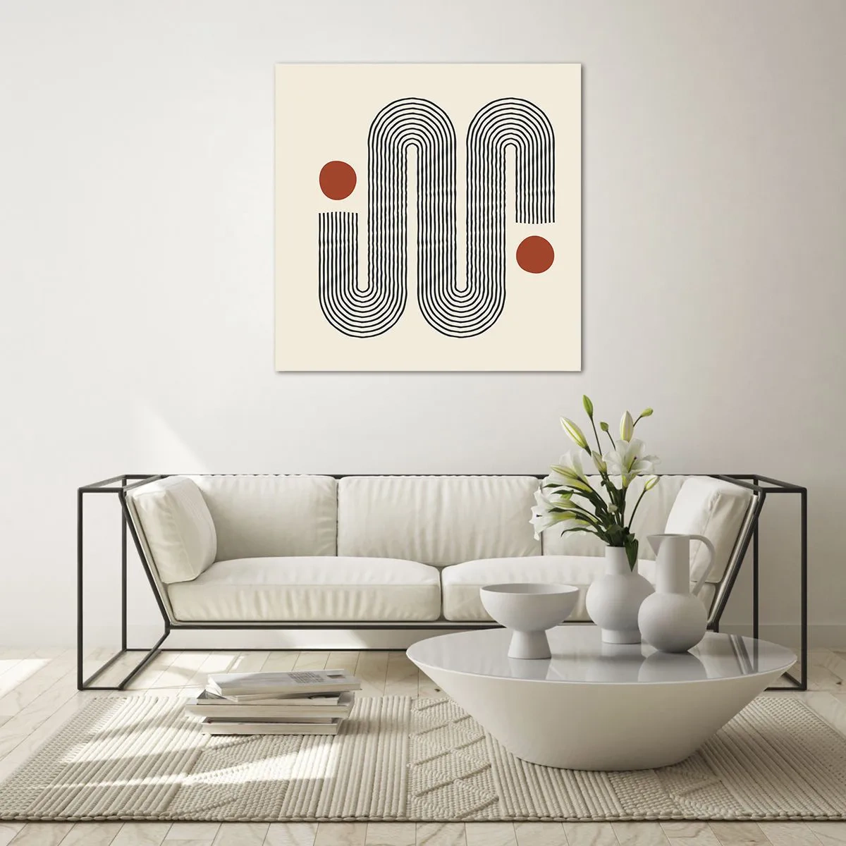 Billede på glas - Fra start til slut - 70x70 cm