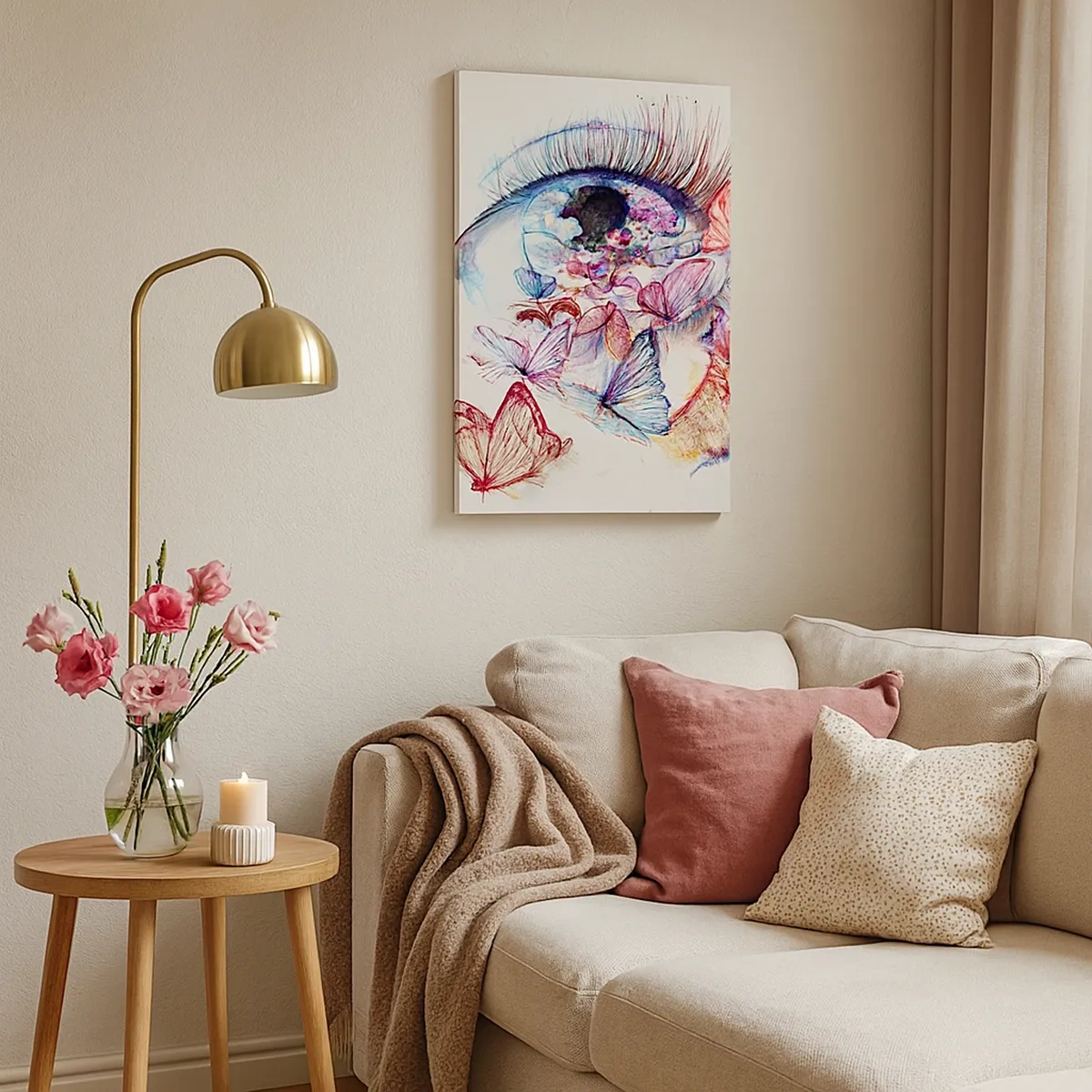 Lærredstryk - Billede på lærred - Eventyrlige øjne - 50x70 cm