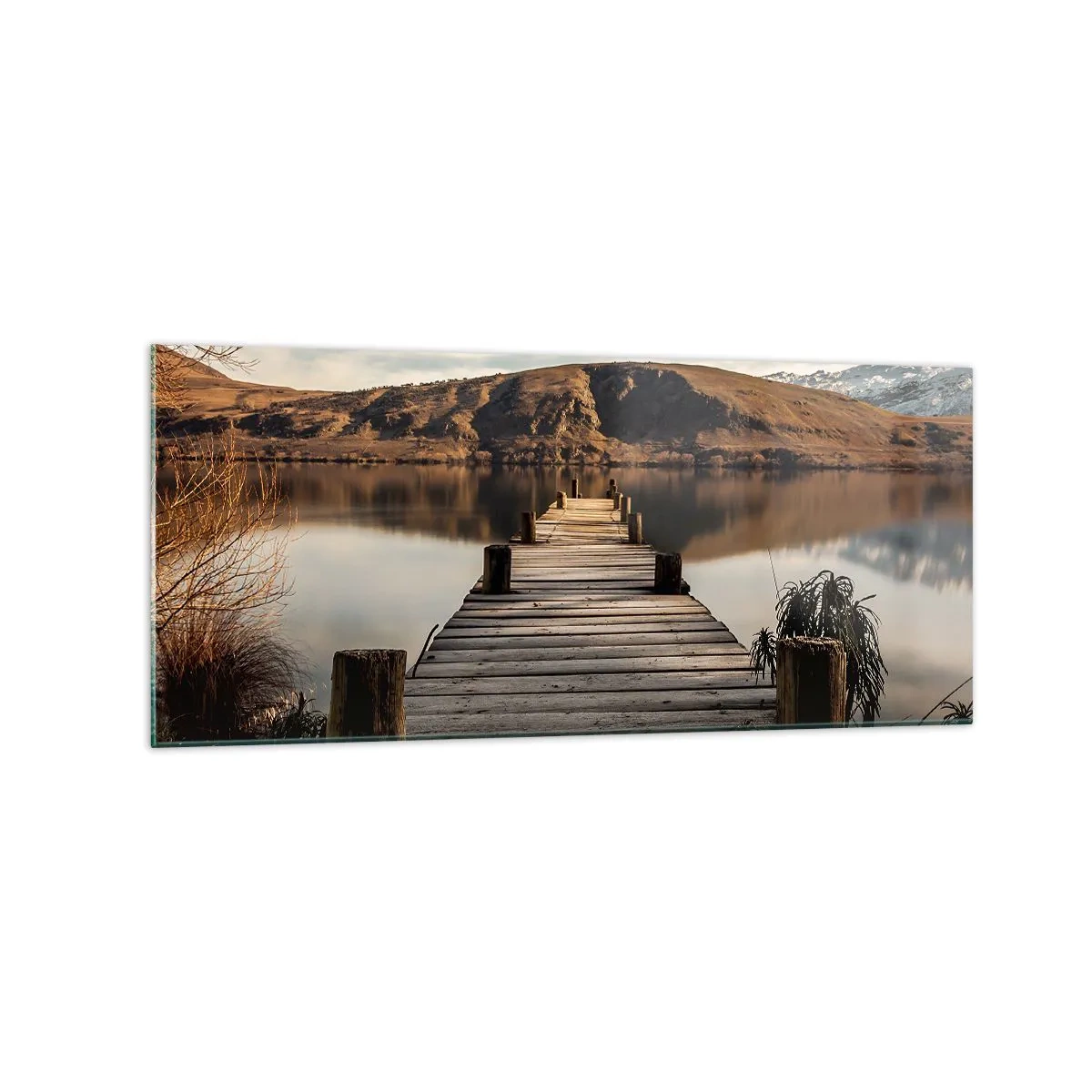 Billede på glas - Et landskab i stilhed - 120x50 cm