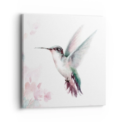 Lærredstryk - Billede på lærred - Stoppet i flagren - 40x40 cm