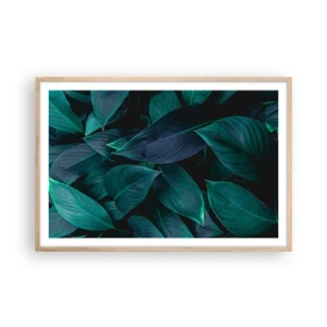 Plakat i ramme af lyst egetræ - Grønt i sig selv - 91x61 cm