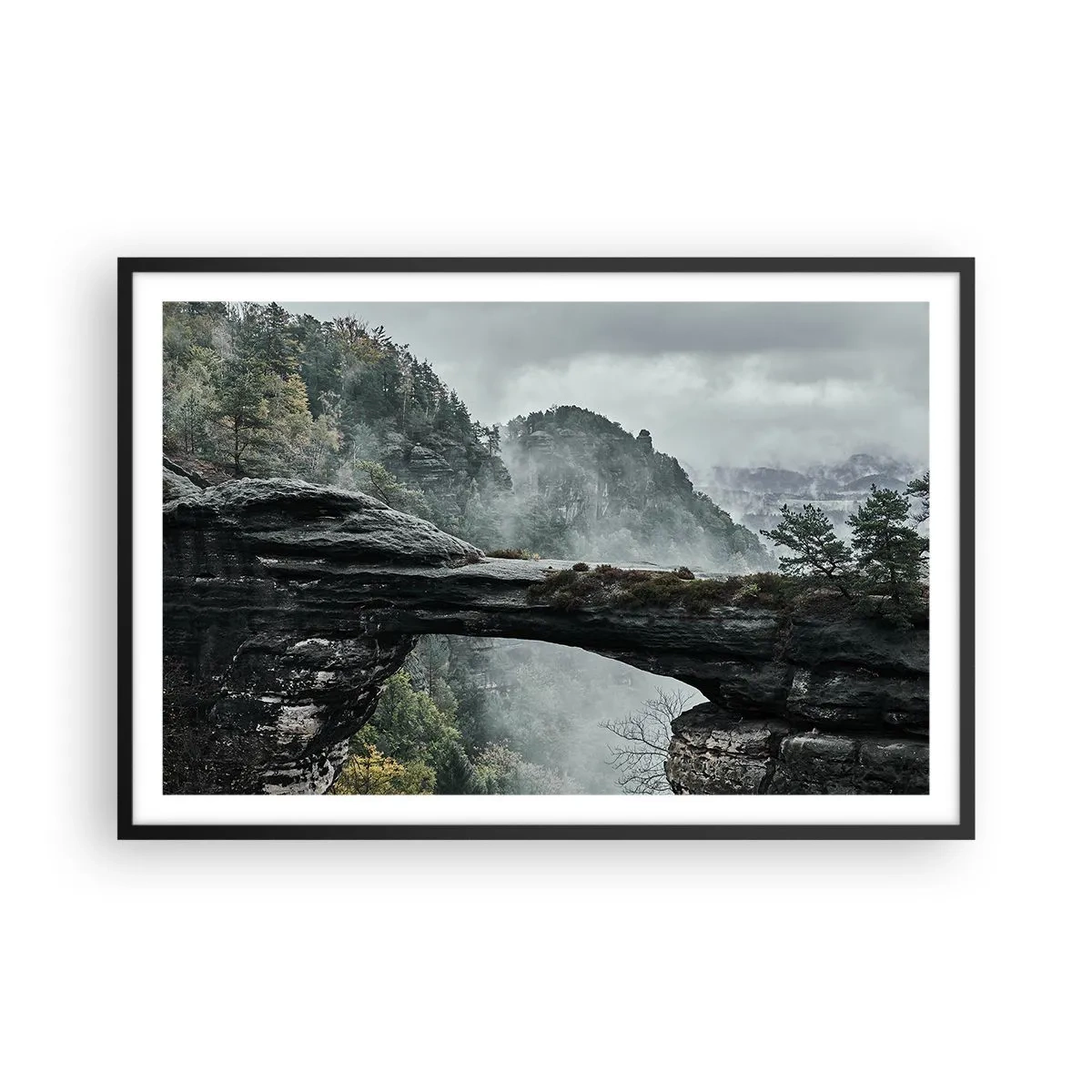 Plakat i sort ramme - Eventyret er ved at begynde - 91x61 cm