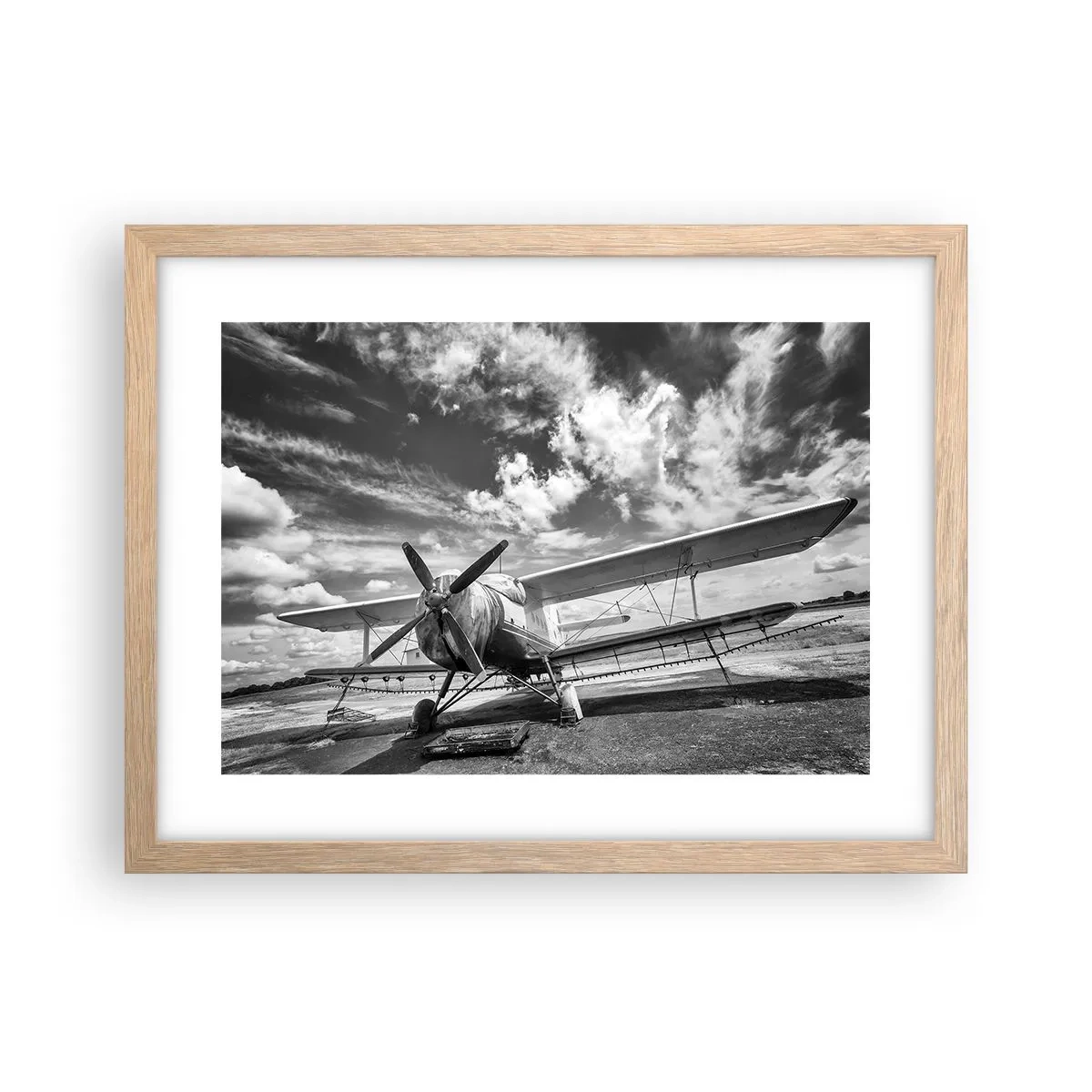 Plakat i ramme af lyst egetræ - Jeg kan ikke vente! - 40x30 cm