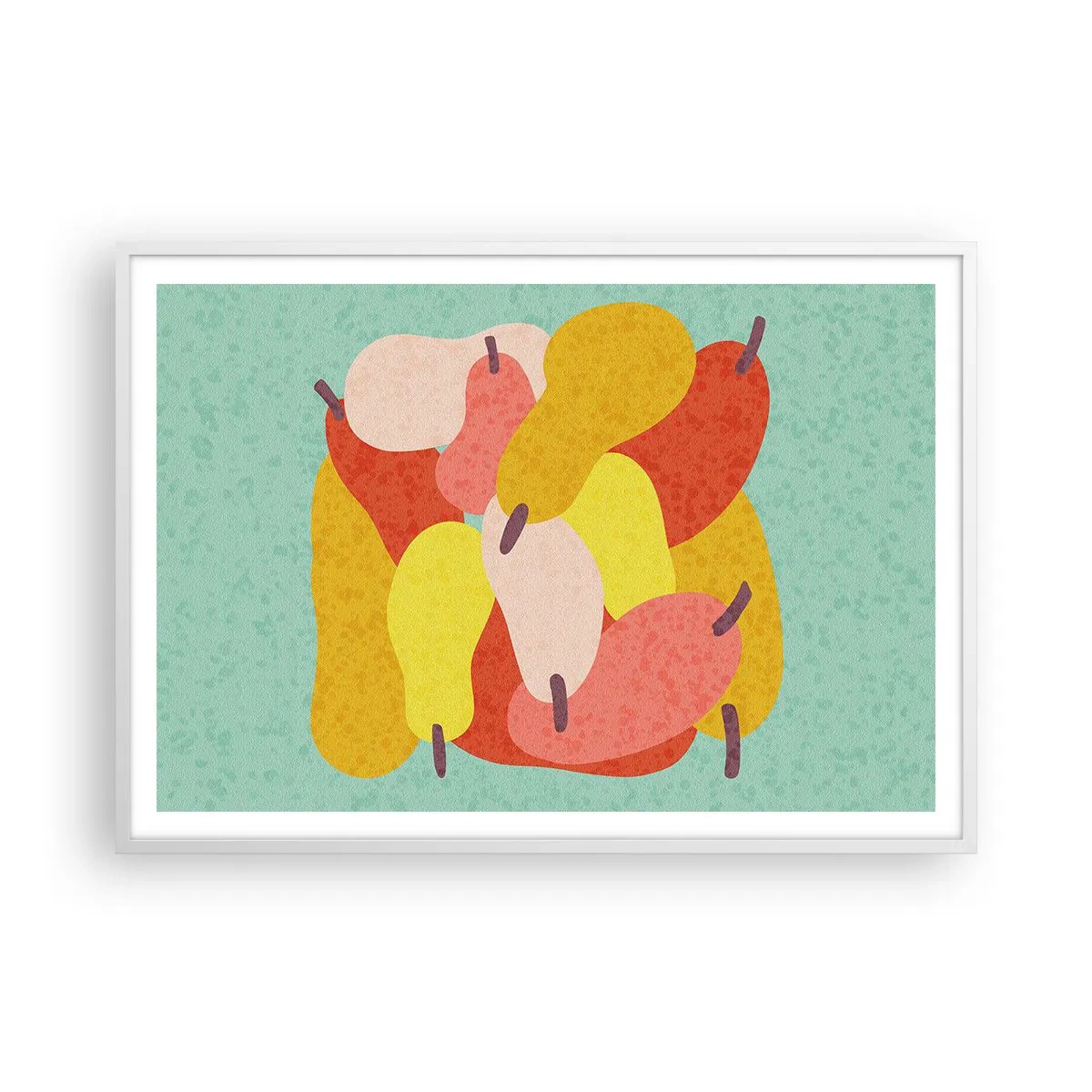 Plakat i hvid ramme - Smag på sommersolen - 100x70 cm