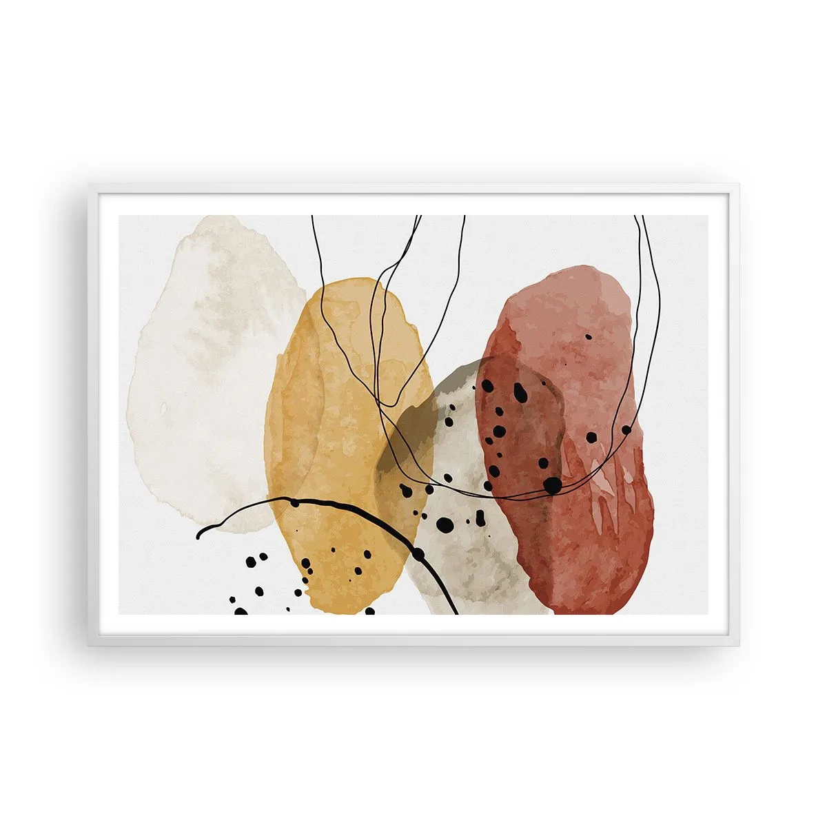 Plakat i hvid ramme - Som lys, klar luft - 100x70 cm