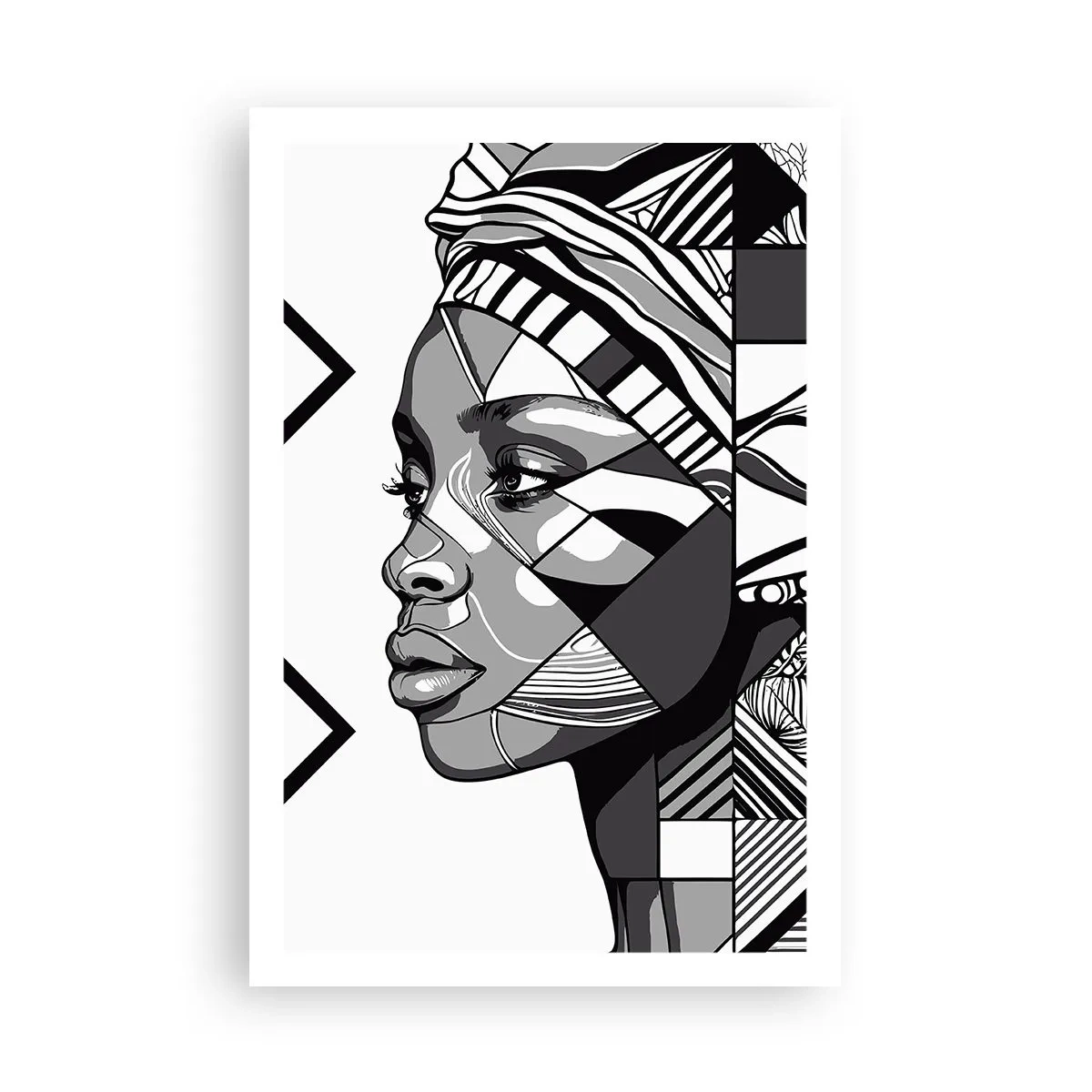 Plakat - Etnisk portræt - 61x91 cm