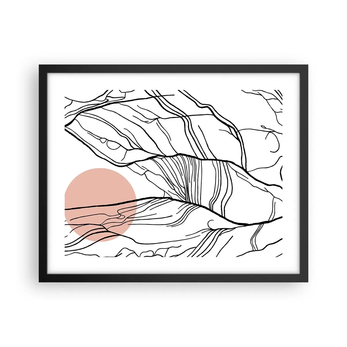 Plakat i sort ramme - I et netværk af kviste - 50x40 cm