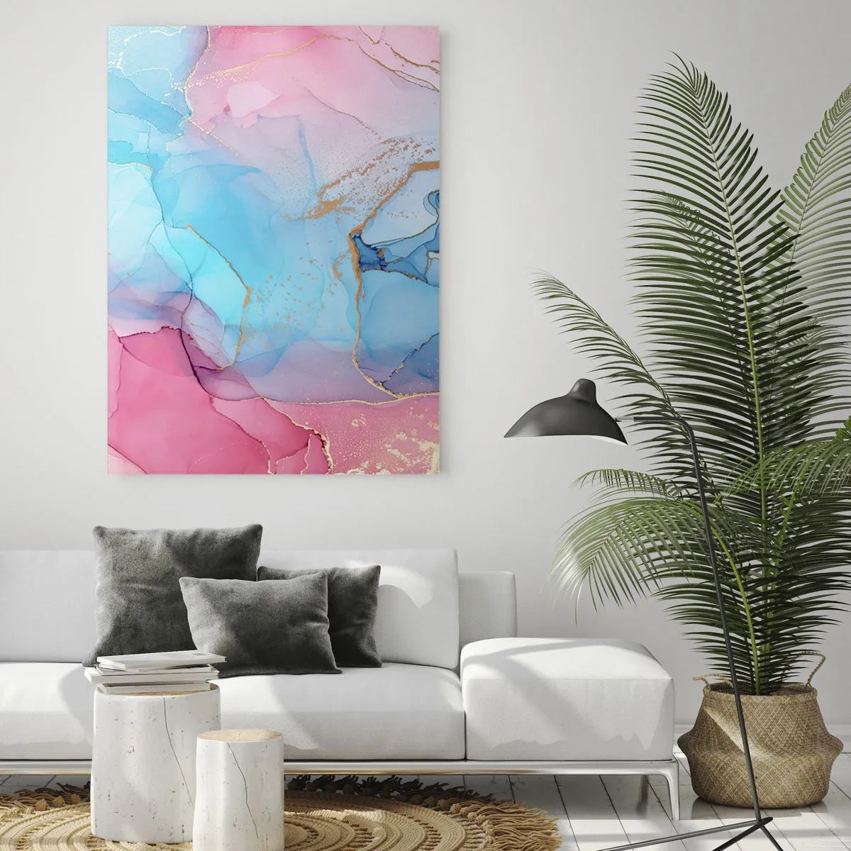 Billede på glas - Møde og gennemtrængning - 50x70 cm
