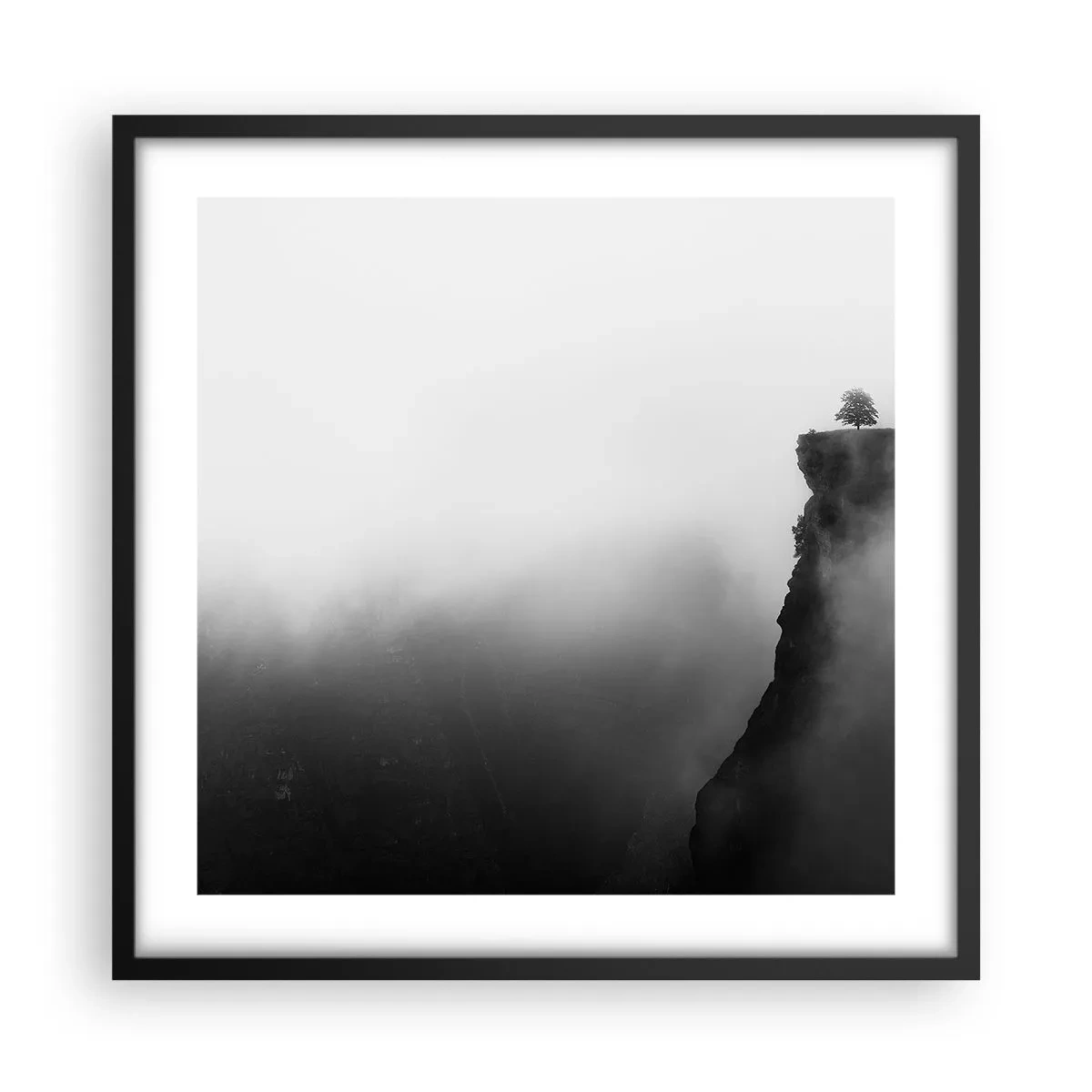 Plakat i sort ramme - På kanten af verden - 50x50 cm