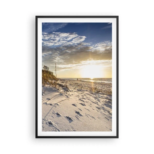 Plakat i sort ramme - Indbydelse til en vandretur - 61x91 cm