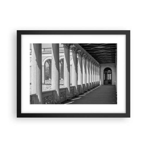 Plakat i sort ramme - Solrig arkade - 40x30 cm