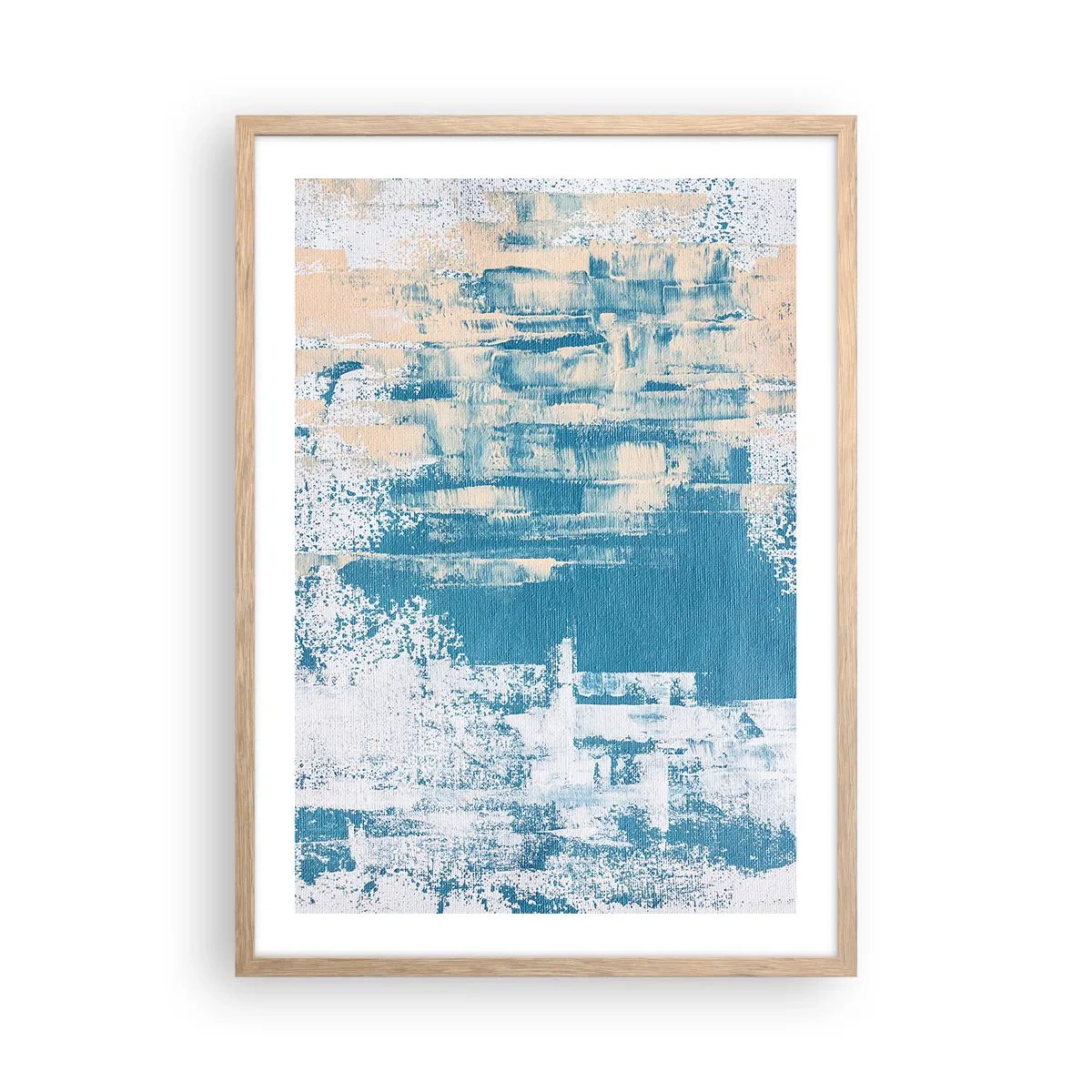 Plakat i ramme af lyst egetræ - Gennem istappen - 50x70 cm