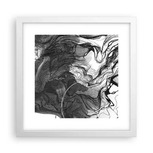 Plakat i hvid ramme - Forviklet i drømme - 30x30 cm