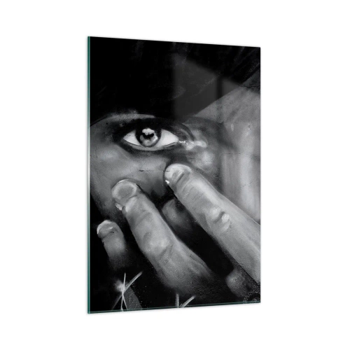 Billede på glas - Jeg vil ikke sige, hvem der har malet det - 50x70 cm