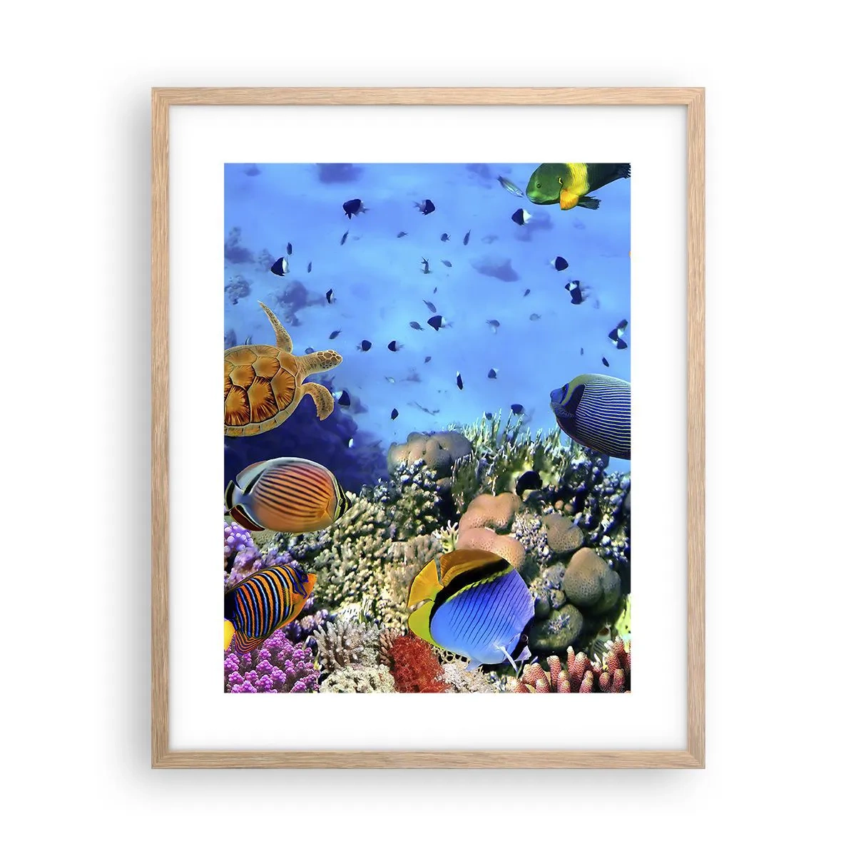 Plakat i ramme af lyst egetræ - Og hvad ved vi om livet... - 40x50 cm