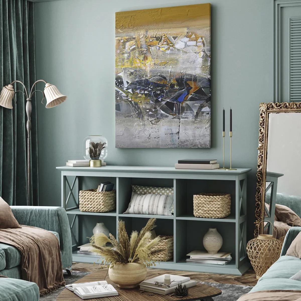 Lærredstryk - Billede på lærred - Alt vil falde på plads - 45x80 cm