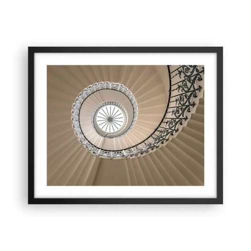 Plakat i sort ramme - I midten af en skal - 50x40 cm