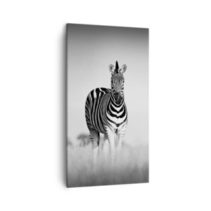 Lærredstryk - Billede på lærred - Og alligevel er verden sort og hvid - 45x80 cm