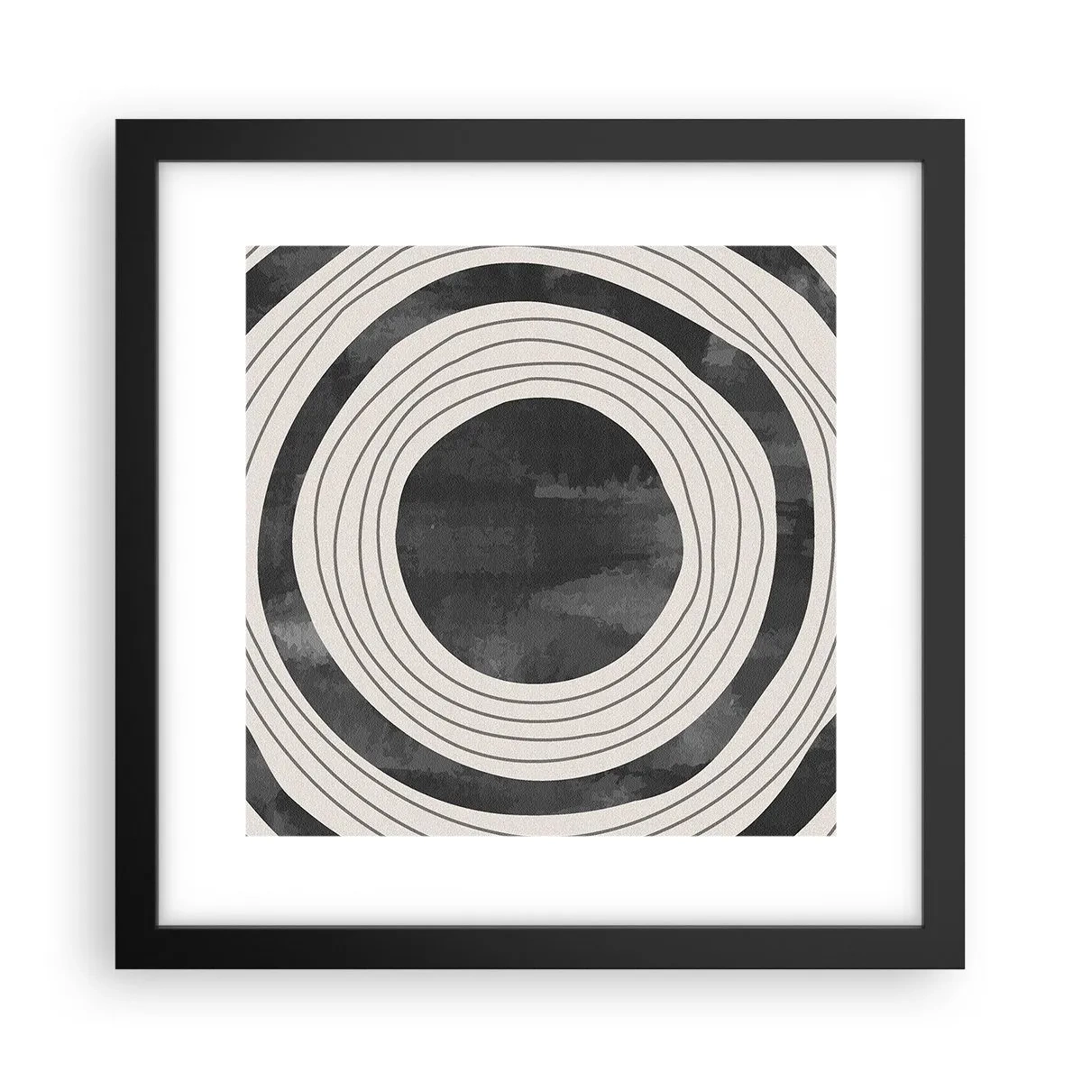 Plakat i sort ramme - Lige til det punkt - 30x30 cm