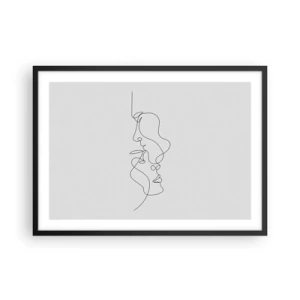 Plakat i sort ramme - Gløderne af glubende begær - 70x50 cm