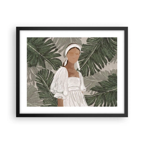 Plakat i sort ramme - Eksotisk portræt - 50x40 cm