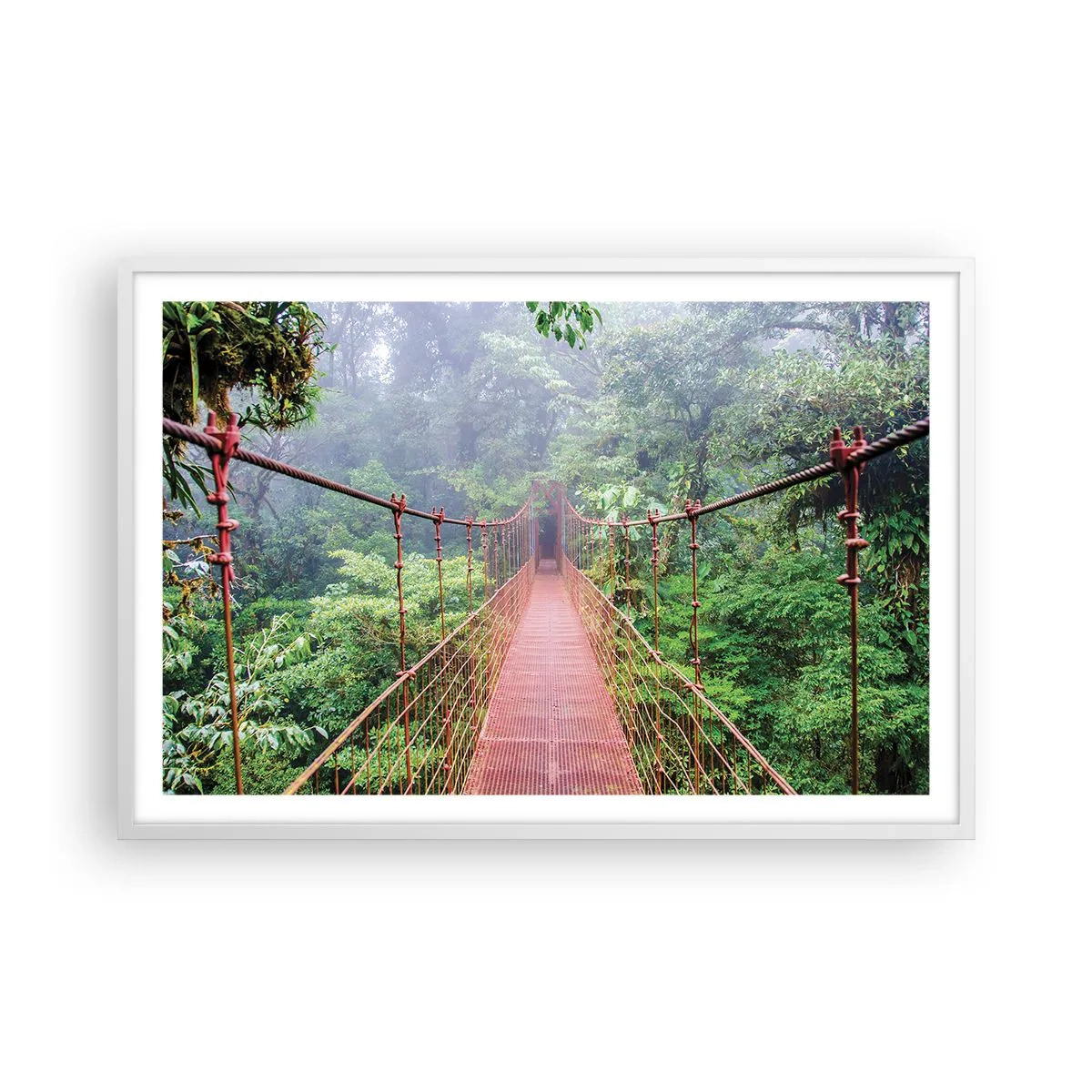 Plakat i hvid ramme - Ophængt over kronerne - 91x61 cm