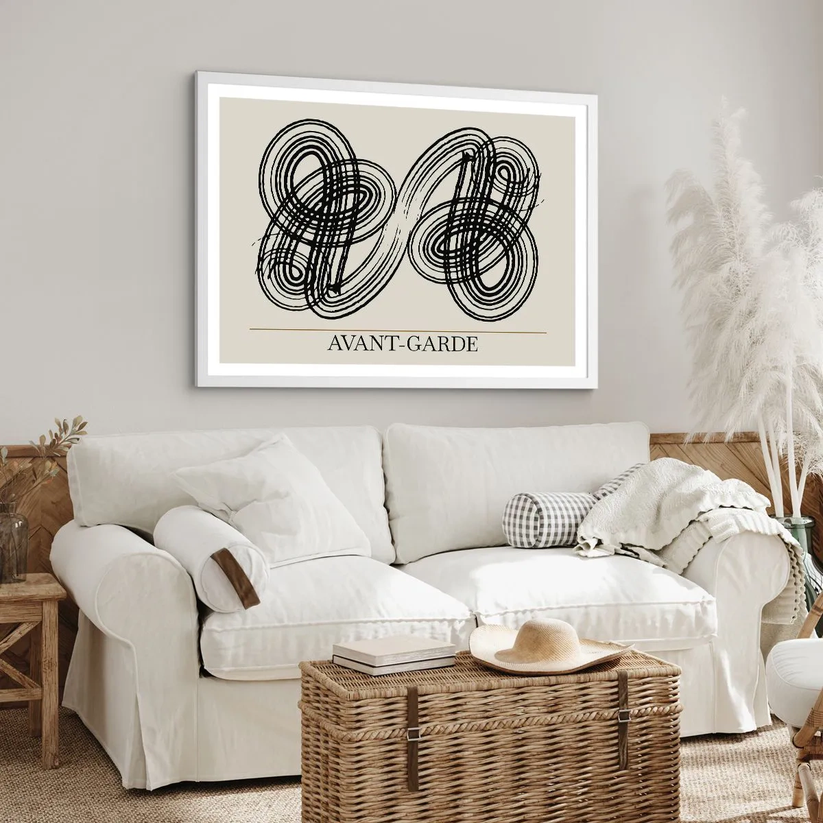 Plakat i hvid ramme - Det kom ud spontant - 70x50 cm