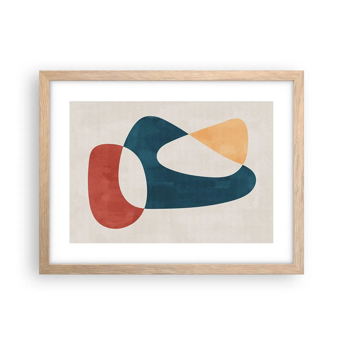 Plakat i ramme af lyst egetræ - Påvirkninger og metamorfoser - 40x30 cm