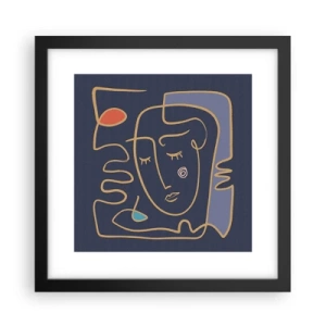 Plakat i sort ramme - I drømmerier - 30x30 cm