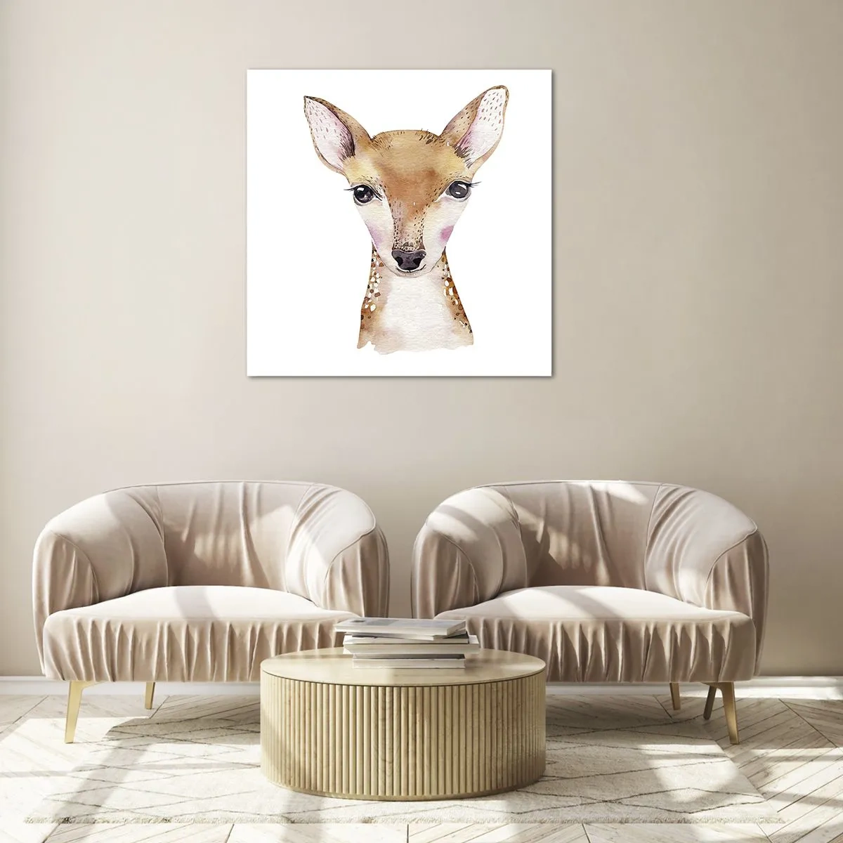 Billede på glas - Uskyldighedens natur - 70x70 cm