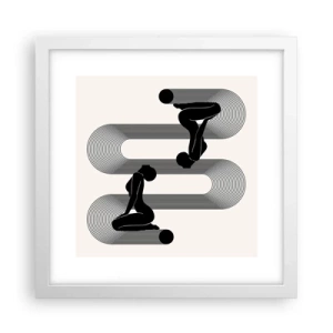 Plakat i hvid ramme - Sensuel symmetri - 30x30 cm