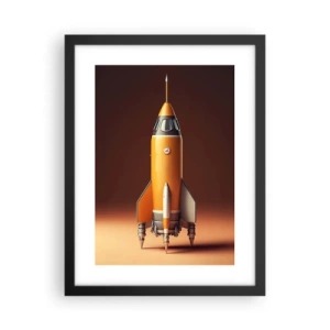 Plakat i sort ramme - Det begynder med en drøm - 30x40 cm