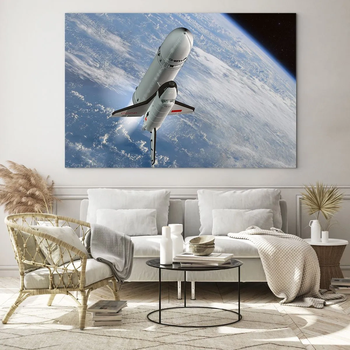 Billede på glas - Kosmisk opstigning - 100x70 cm