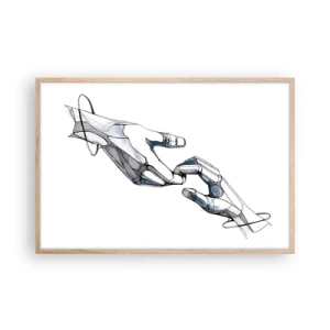 Plakat i ramme af lyst egetræ - En god gestus - 91x61 cm