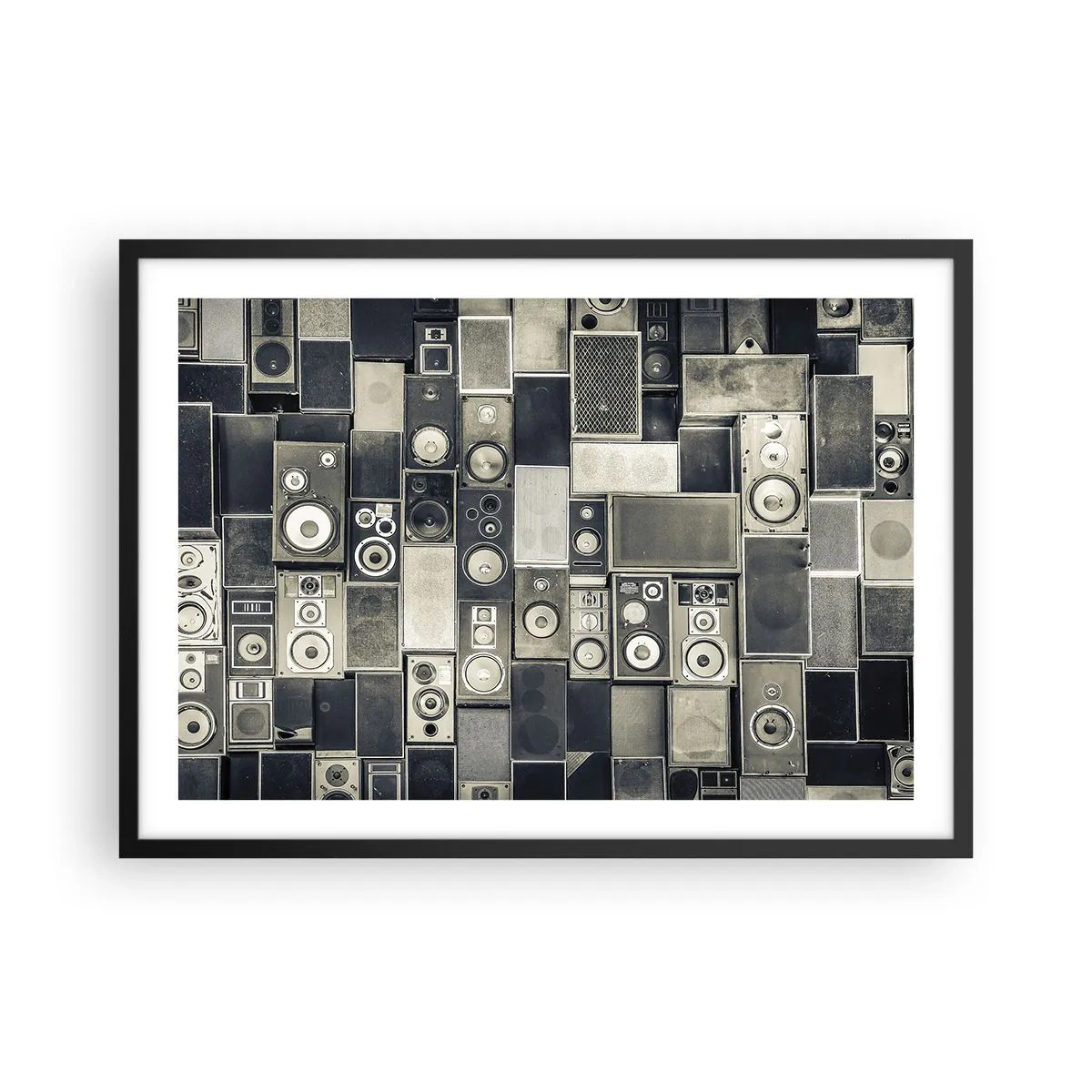 Plakat i sort ramme - Og alt er i orden - 70x50 cm