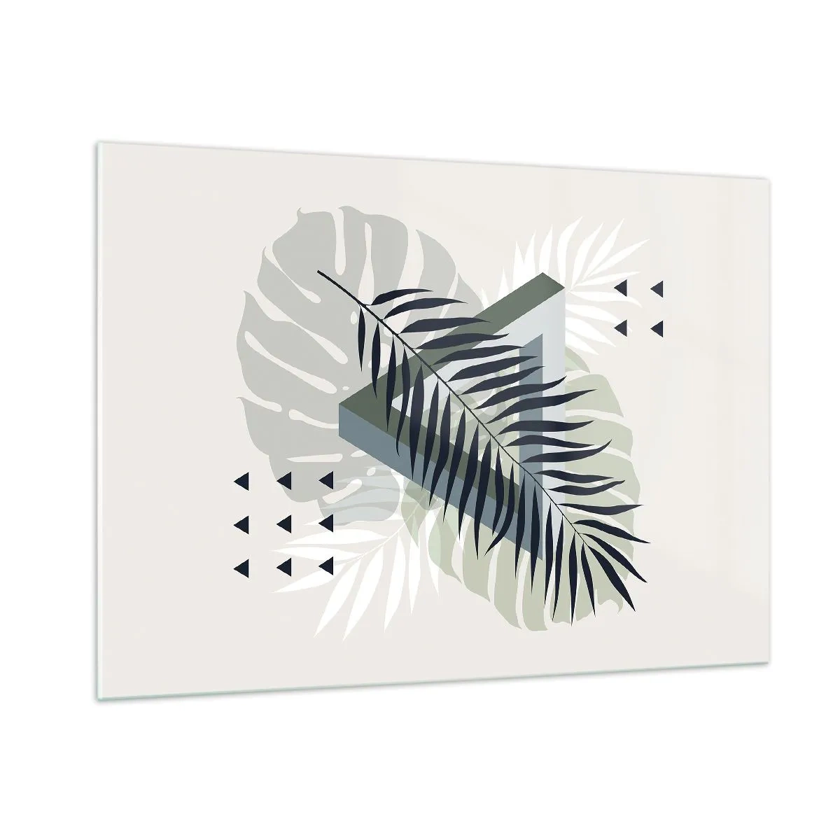 Billede på glas - Natur og geometri - to ordener? - 100x70 cm