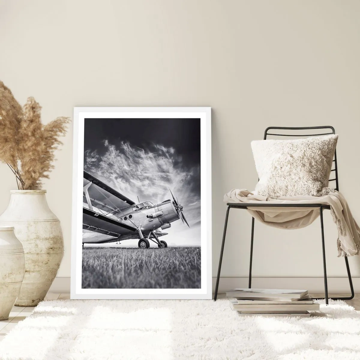 Plakat i hvid ramme - Den bevingede vandringsmand - 61x91 cm