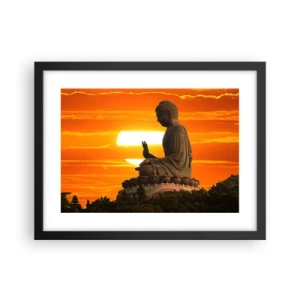 Plakat i sort ramme - Uden frygt for verden - 40x30 cm