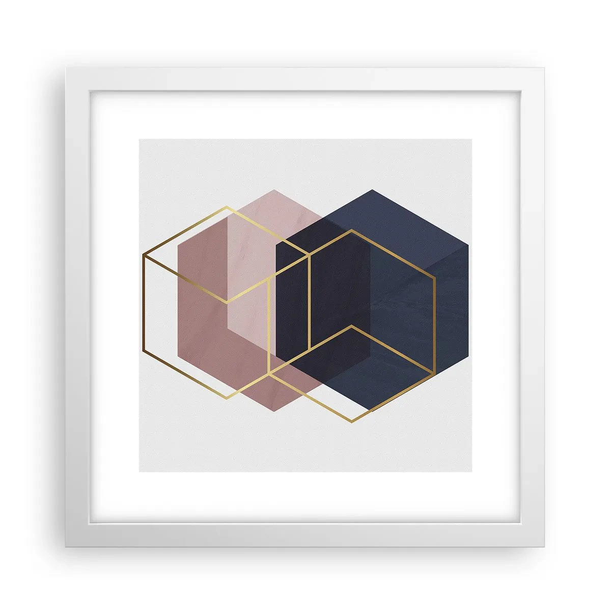 Plakat i hvid ramme - Styrken ved enkelhed - 30x30 cm