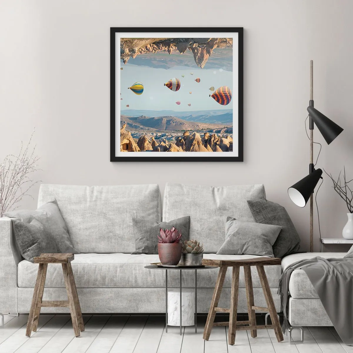 Plakat i sort ramme - Alt er muligt her - 40x40 cm