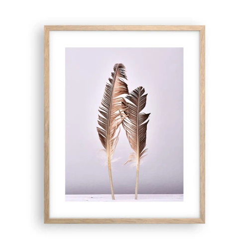 Plakat i ramme af lyst egetræ - Mod intetheden - 40x50 cm