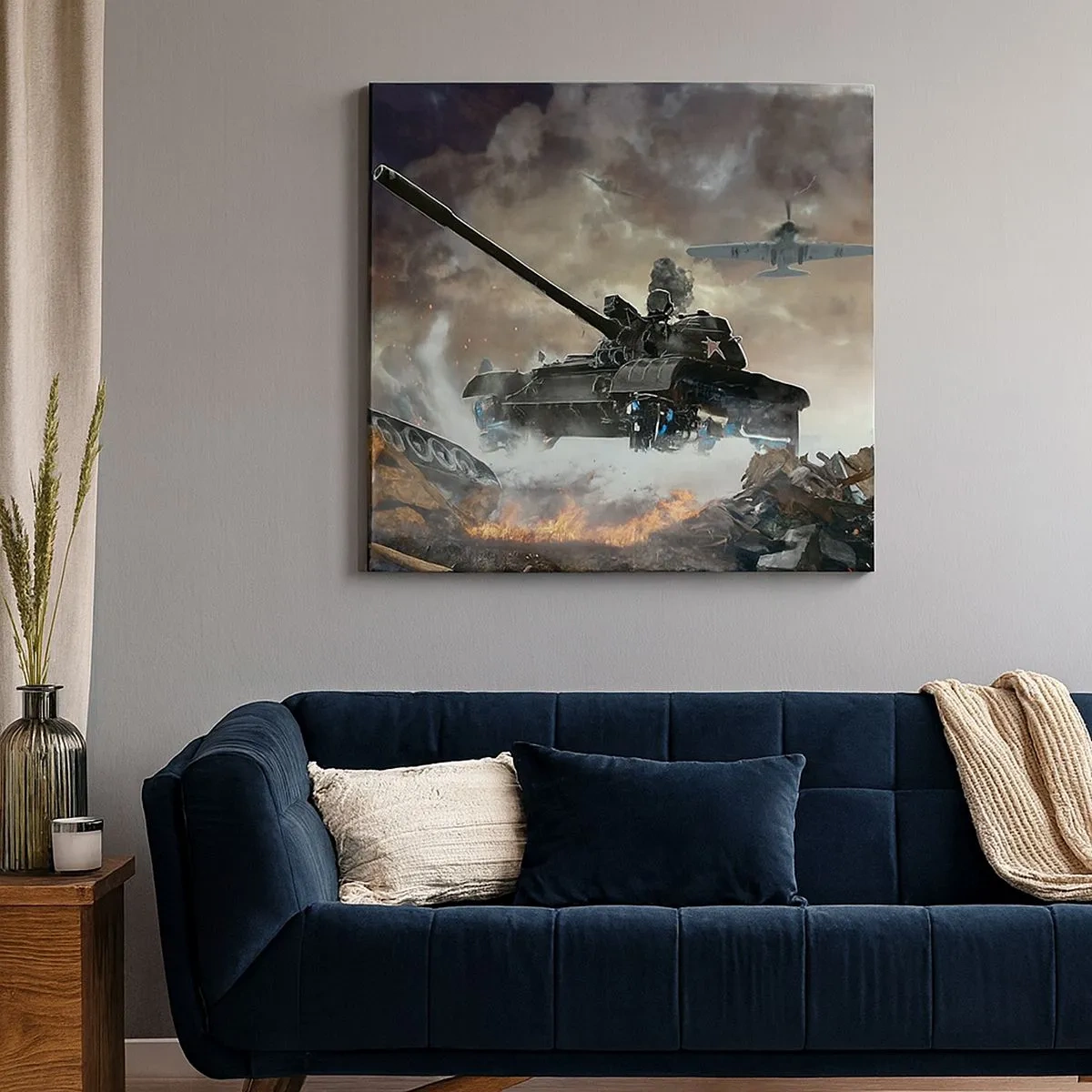 Lærredstryk - Billede på lærred - Kampen er frygtelig og smuk - 30x30 cm