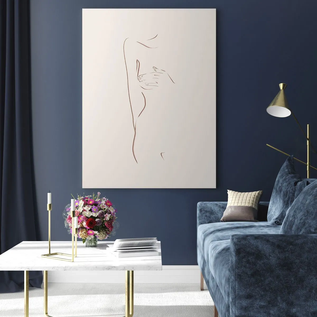 Billede på glas - Begærets form - 50x70 cm