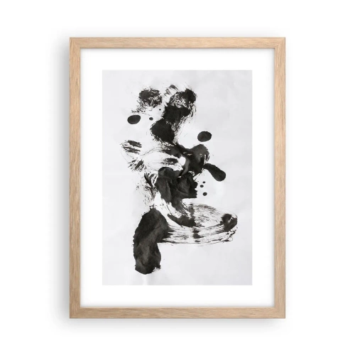 Plakat i ramme af lyst egetræ - En metode i galskaben? - 30x40 cm