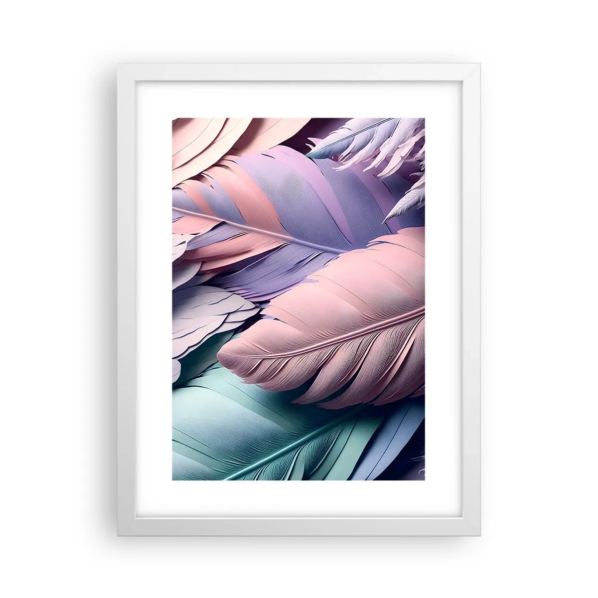 Plakat i hvid ramme - Chik fugl - 30x40 cm