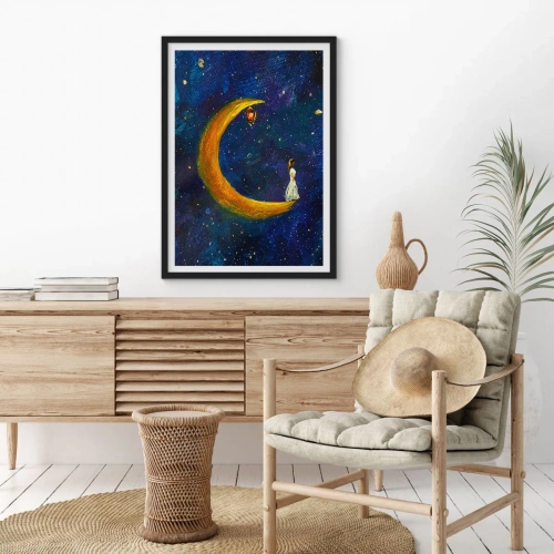 Plakat i sort ramme - Kald på verden - 50x70 cm