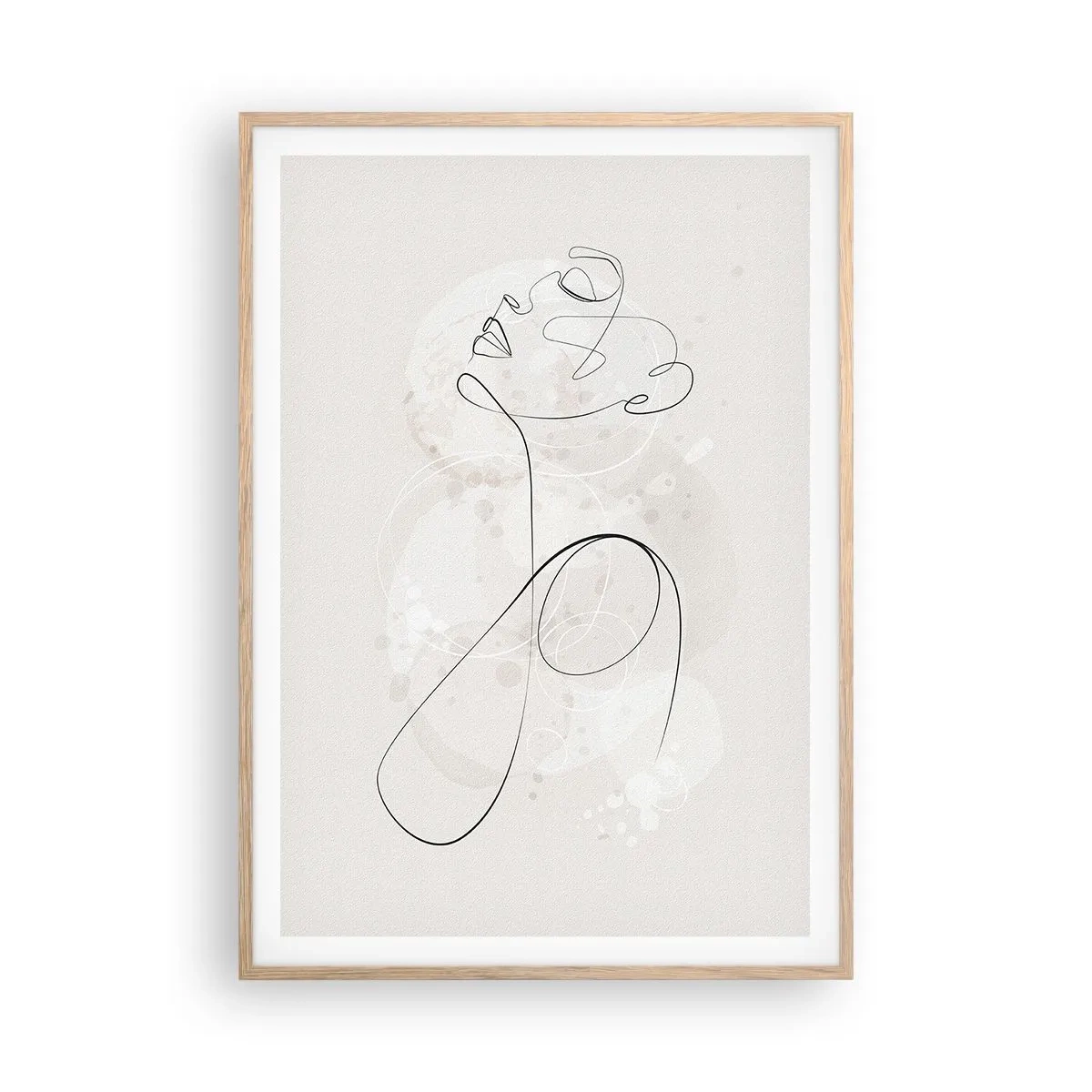 Plakat i ramme af lyst egetræ - Spiralen af skønhed - 70x100 cm