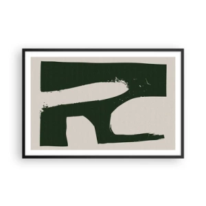 Plakat i sort ramme - Bugter af hvidt - 91x61 cm