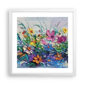 Plakat i hvid ramme - Overhovedet ikke et stilleben - 40x40 cm